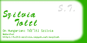 szilvia toltl business card